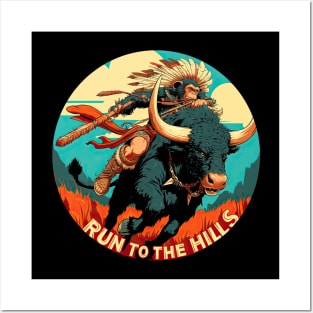 Run to the hills Iron Maiden monkey Posters and Art